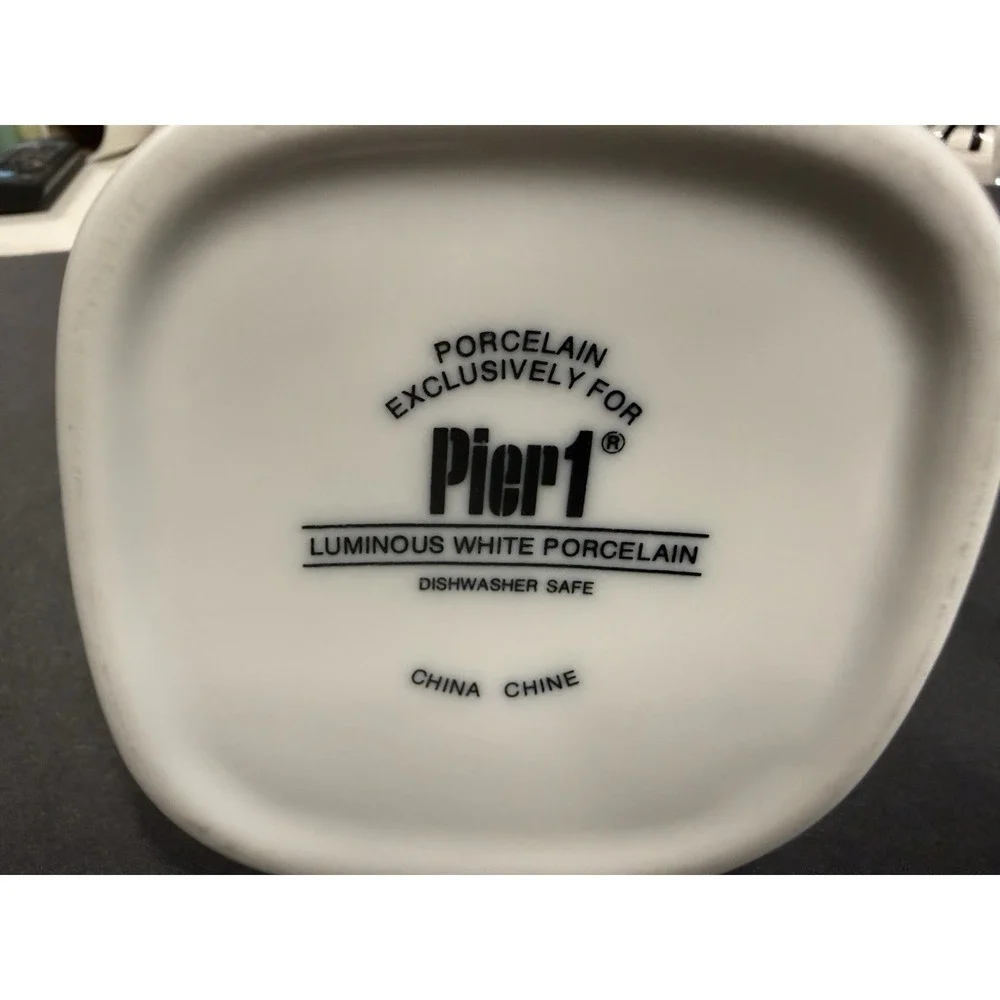 Pier 1 White Ceramic Creamer Pitcher 3.25